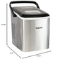 Igloo Automatic Self-Cleaning Portable Electric Countertop Ice Maker Machine With Handle, 26 Pounds in 24 Hours, 9 Ice Cubes Ready in 7 minutes, With Ice Scoop and Basket, Stainless Steel