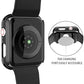 Misxi 2 Pack Hard PC Case with Tempered Glass Screen Protector Compatible with Apple Watch Series 6 SE Series 5 Series 4 44mm, Black