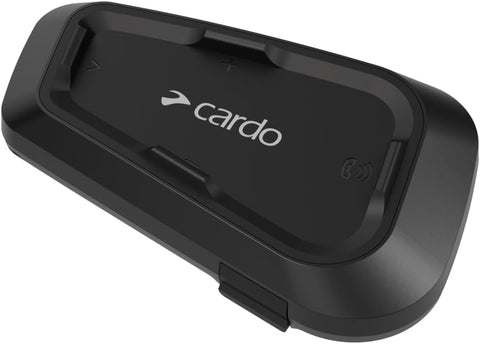 Cardo Systems Spirit Motorcycle Bluetooth Communication Headset, 2-Way Bluetooth, Thin 32mm Speakers, Waterproof, Universal Connectivity - Single Pack