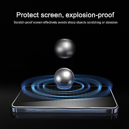 Ailun 3 Pack Screen Protector for iPhone 15 Pro Max [6.7 inch] + 3 Pack Camera Lens Protector with Installation Frame,Sensor Protection,Dynamic Island Compatible,Case Friendly Tempered Glass Film