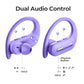 Wireless Earbuds V5.3 Bluetooth Headphones 90 Hrs Playtime Earbuds with Wireless Charging Case Power Display Over-ear Earphones with Earhooks Waterproof Stereo Headset for Android phone Workout Purple