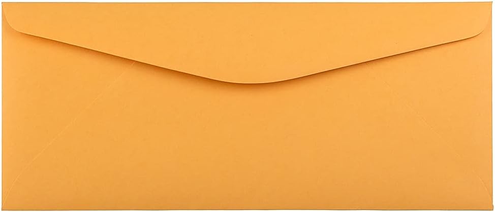 JAM PAPER #14 Envelopes - 5 x 11 1/2 - Brown Kraft Manila - 100/Pack