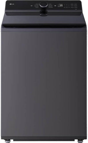LG Matte Black Mega Capacity Top Load Washer and Dryer Pair with TurboWash Technology SmartThinQ WiFi Connectivity Steam Dry Sensor Dry Dryer Vent Power Cable and 12 Month CPS Protection Plan (Black)