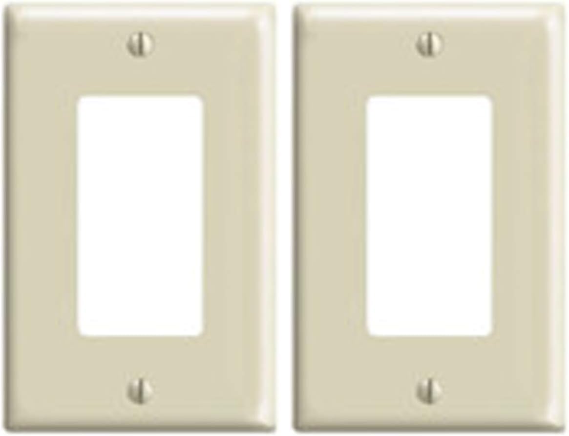 Leviton + 80601-W 1-Gang Decora/GFCI Device Wallplate + Midway Size + Thermoset + Device Mount + White