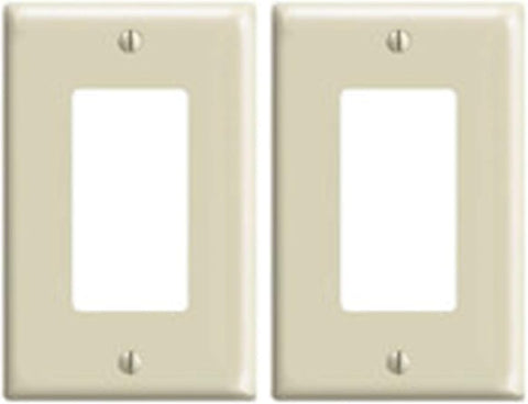 Leviton + 80601-W 1-Gang Decora/GFCI Device Wallplate + Midway Size + Thermoset + Device Mount + White