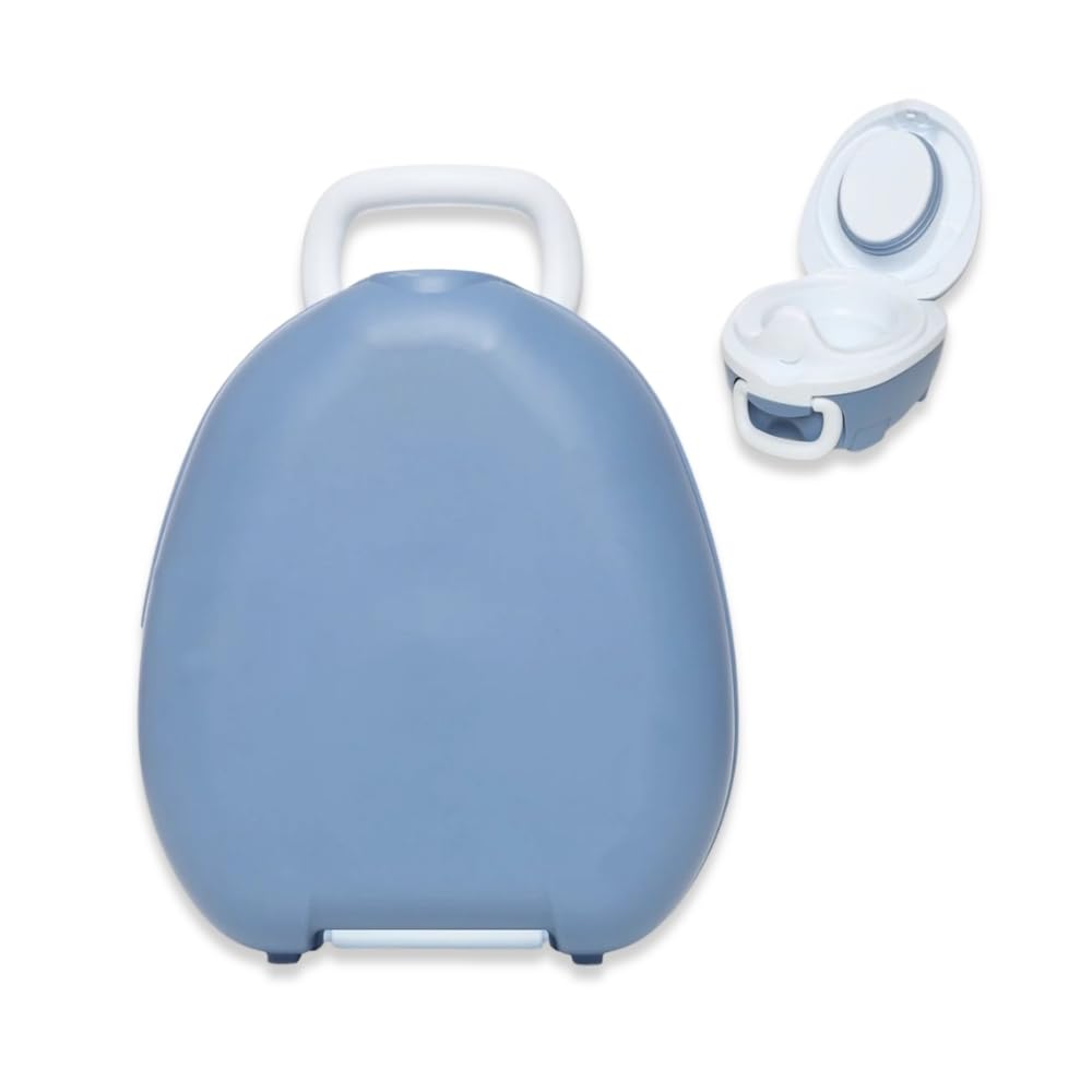 My Carry Potty - Blue Pastel Travel Potty, Award-Winning Portable Toddler Toilet Seat for Kids to Take Everywhere