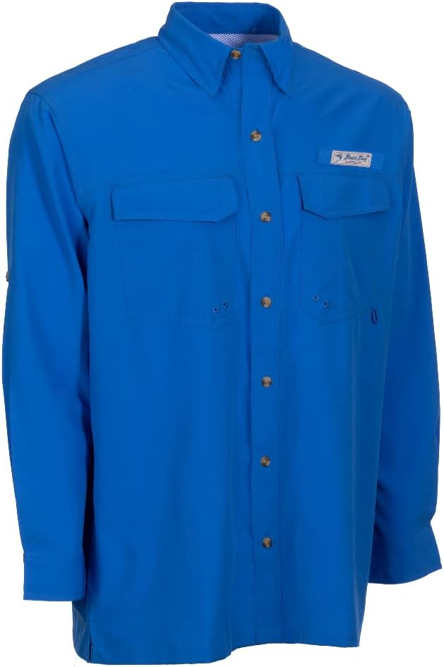 Bimini Bay Outfitters LTD Bimini Flats V Men's Long Sleeve Fishing Shirt Featuring BloodGuard Plus