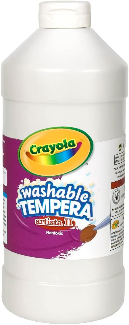 Crayola Washable Tempera Paint For Kids, Brown Paint, Classroom Supplies, Non Toxic, 32 Oz Squeeze Bottle