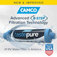 Camco TastePURE RV Water Filter - New Advanced 6-Step Patent-Protected Filtration - Camping Essentials for Fresh Drinking Water - RV Inline Water Filter w/Flexible Hose Protector, Made in USA (40043)