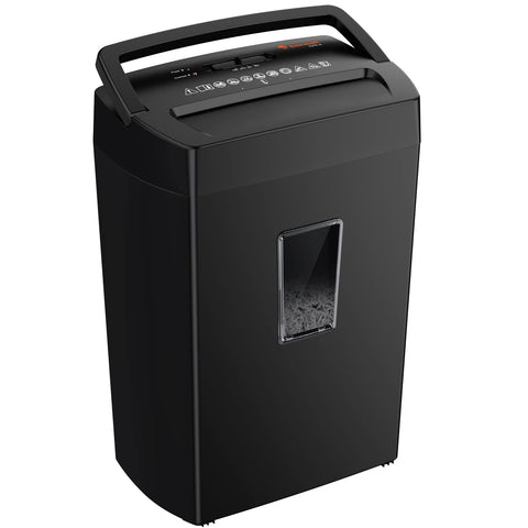 Bonsaii 12-Sheet Cross Cut Paper Shredder, 5.5 Gal Home Office Heavy Duty Shredder for Paper, Credit Card, Mail, Staples, with Transparent Window, High Security Level P-4