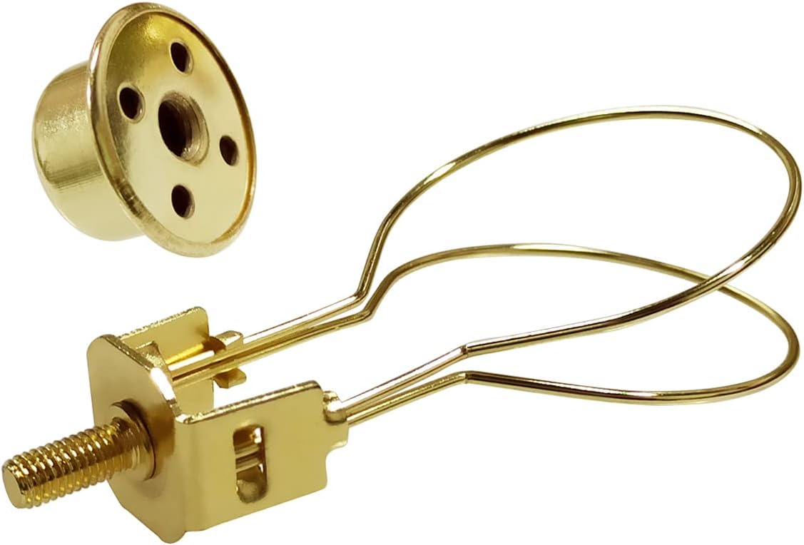 Clip on Lampshade Adapter, Shade Light Bulb Clip Adapter(1 Pcs, Gold)