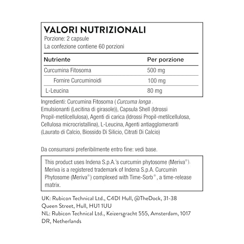 THORNE Curcumin Phytosome 500 mg (Meriva) - Sustained Release, Clinically Studied, High Absorption - Supports Healthy Response in Joints and Muscle - 120 Capsules - 60 Servings