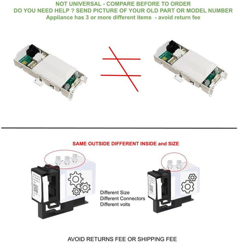 Original ConnectorS 3951166C, 3951166 A/B/C/D/E/G/H Compatible with Whirl. Kenm. Washer Timer fits Old, 3951166C, 3951166 A/B/C/D/E/G/H