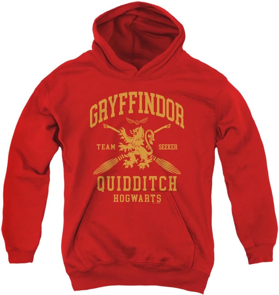 Harry Potter Hogwarts Houses Quidditch Team Youth Kids Boy/Girls Pull-Over Hoodie