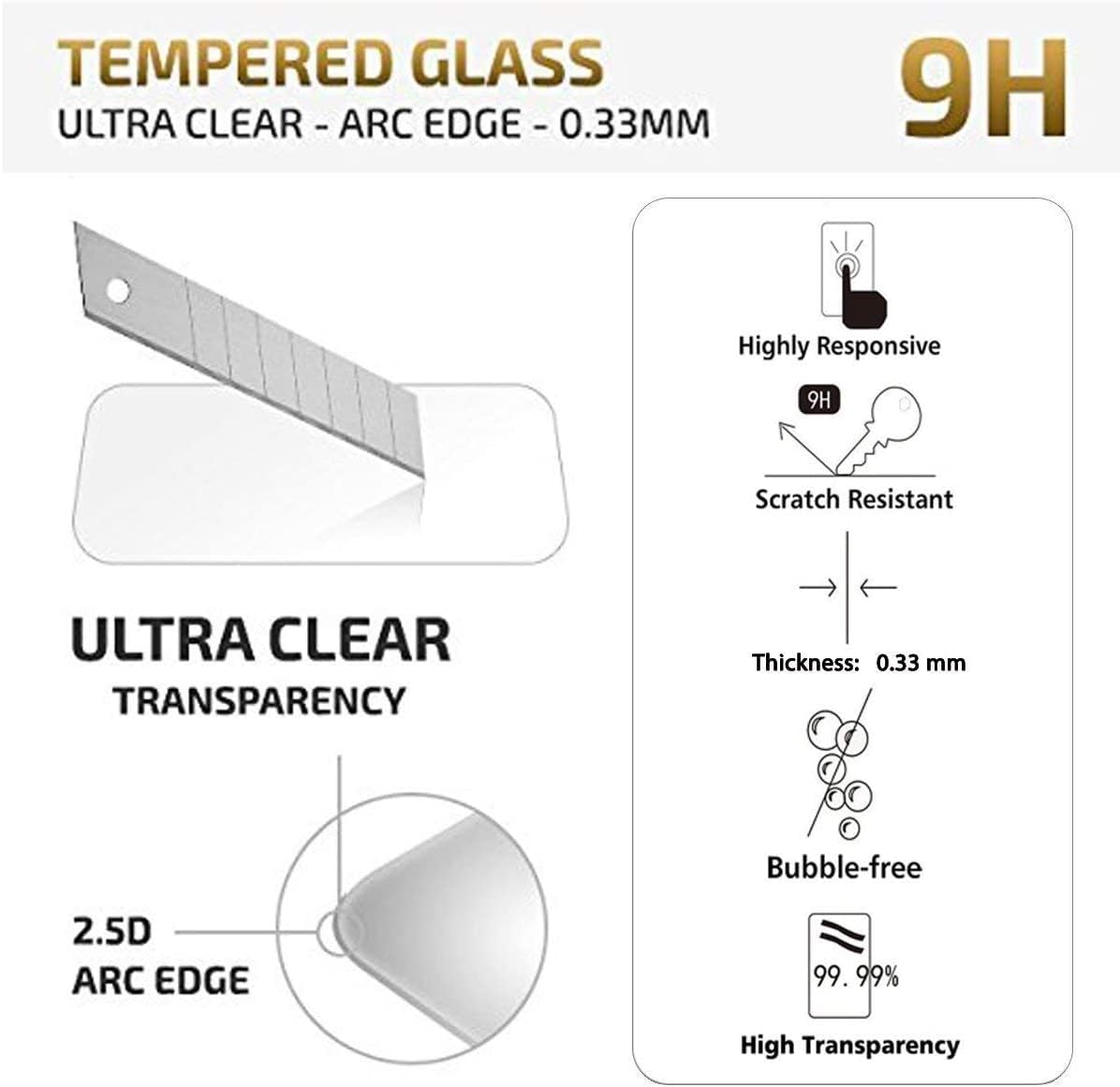 NEW'C [3 Pack Designed for iPhone 14 Pro (6.1") Screen Protector Tempered Glass, Case Friendly Anti Scratch Bubble Free Ultra Resistant