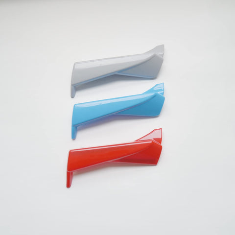 CYAuto Colorful Front Grille Insert Trims for Hyundai Tucson 2022 2023 2024 (Silver-Blue-Red)