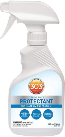 303 (30307-12PK) UV Protectant Spray for Vinyl, Plastic, Rubber, Fiberglass, Leather & More – Dust and Dirt Repellant - Non-Toxic, Matte Finish, 10 Fl. oz., (Pack of 12)
