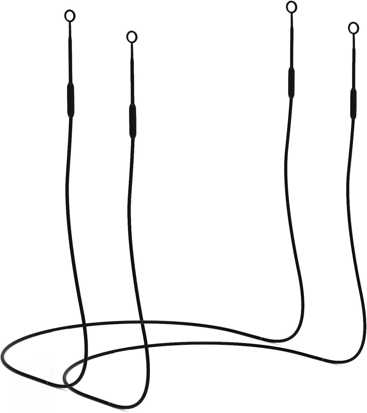 Earplug Lanyard [2 pcs] with Magnetic Tug-Resistant Safety Cord Black