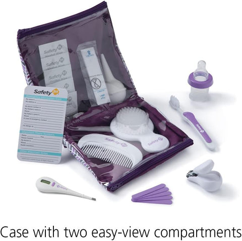 Safety 1st Deluxe Baby Healthcare and Grooming Kit, Pyramids Grape Juice, Newborn Baby Essentials, One Size, 24 Pieces