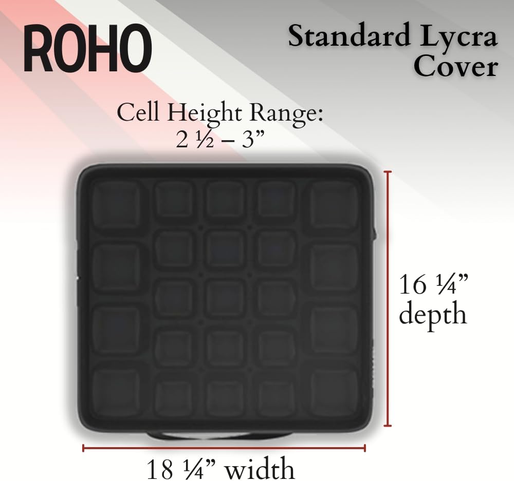 Roho Mosaic Wheelchair Air Cushion, Standard Cover, 18 x 16 Inches