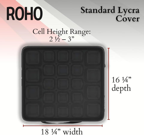 Roho Mosaic Wheelchair Air Cushion, Standard Cover, 18 x 16 Inches
