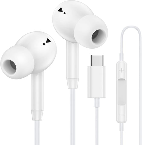 USB C Wired Earbuds Ear Buds for iPhone 17 16 Pro Max 16e 16 Plus 16Pro 15