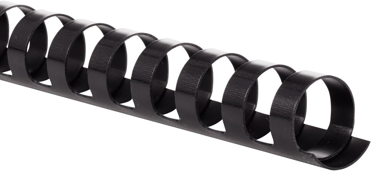 Mead CombBind Binding Spines/Spirals/Coils/Combs, 3/4", 150 Sheet Capacity, Black, 125 Pack (4000136)