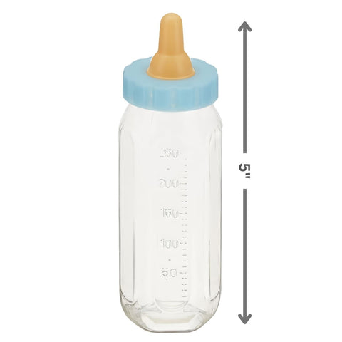 Blue Fillable Baby Bottle Favor - 5" (2 Ct.) - Adorable & Versatile Event Keepsakes - Perfect for Baby Showers, Gender Reveals, and Special Occasions