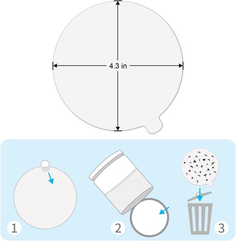 4.3-inch Katchy Replacement Rubber Plate, Indoor Rubber Plate Filled with Sticky Card Suitable for Indoor Insect, Fly, and Mosquito Trap, Insect Trap, and Mosquito Lamp