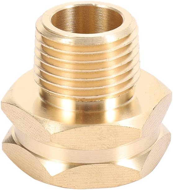 Brass Garden Hose Adapter, 3/4' GHT Female x 1/2' NPT Male Connector, 2pcs
