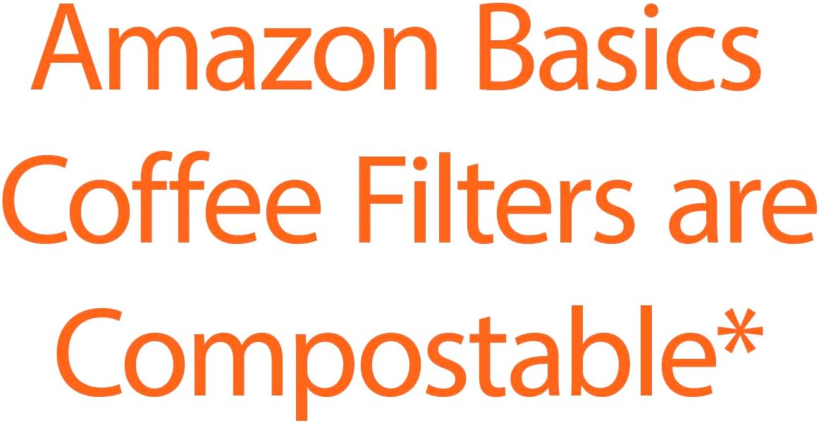 Amazon Basics Number 4 Cone Coffee Filters for 8-12 Cup Coffee Makers, White, 100 Count