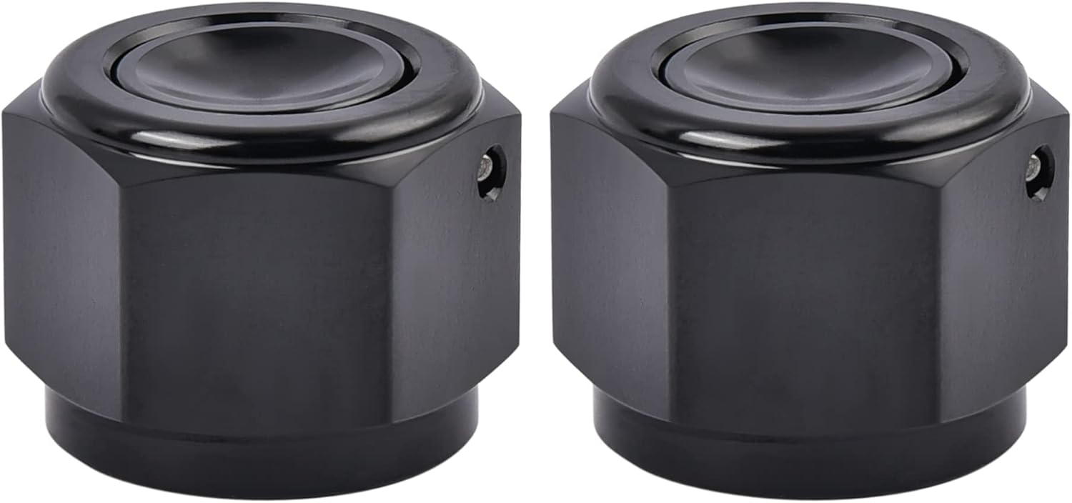 EVIL ENERGY 10AN Flare Cap Block off Fitting Plug Black 2PCS