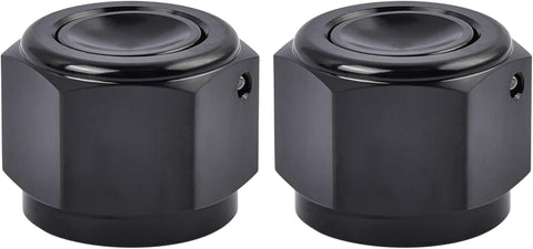 EVIL ENERGY 10AN Flare Cap Block off Fitting Plug Black 2PCS