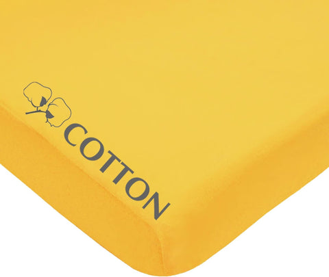 American Baby Company Cotton Fitted Crib Sheet 52x28", Golden Yellow