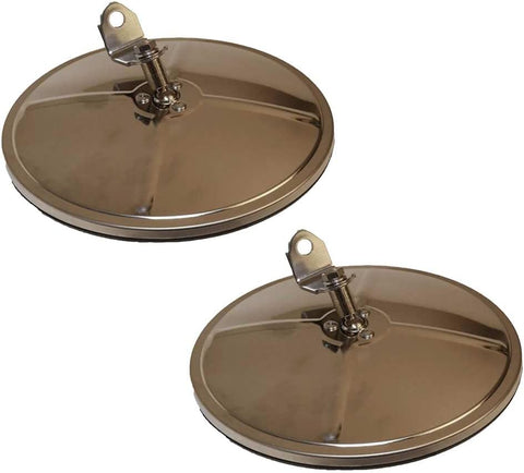 2 Pack 8.5" Convex HotSpot Mirror - Stainless Steel Mount 5/16'' Female Adjustable Ball Stud & Bolt. L Bracket Included For Easy Replacement 97803, Freightliner TL 97803