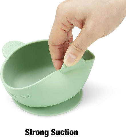 PandaEar 3 Pack Baby Bowls with Suction| Stay Put Silicone Food Bowl for Babies Kids Toddlers Infants| Food Grade Soft Safe BPA-Free Silicone (Multi-Color)