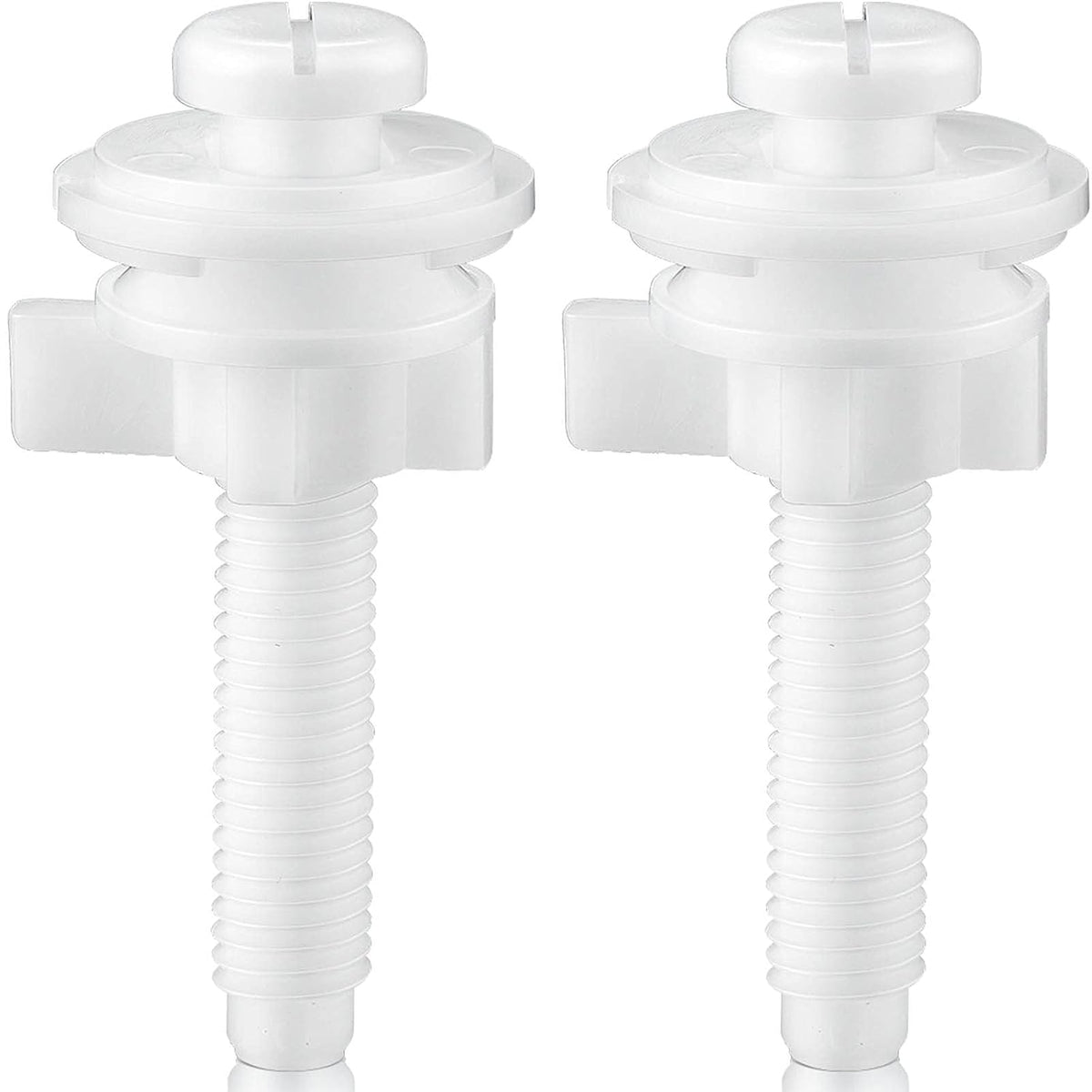 Jetec 2 Pack Toilet Seat Screws Kit, Plastic Bolts Nuts & Washers