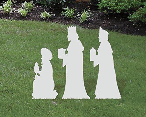 FrontYard Originals All-Weather Three Kings Wisemen Medium Nativity Add-On, Waterproof, Made in USA, 31 inches Tall, Durable Material, Simple Assembly, Easy Storage, Yard Nativity Add-On Set.