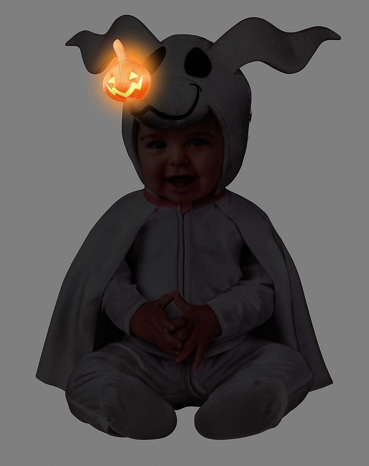 Spirit Halloween The Nightmare Before Christmas Baby Zero Light-Up Hooded Jumpsuit Costume, Officially Licensed
