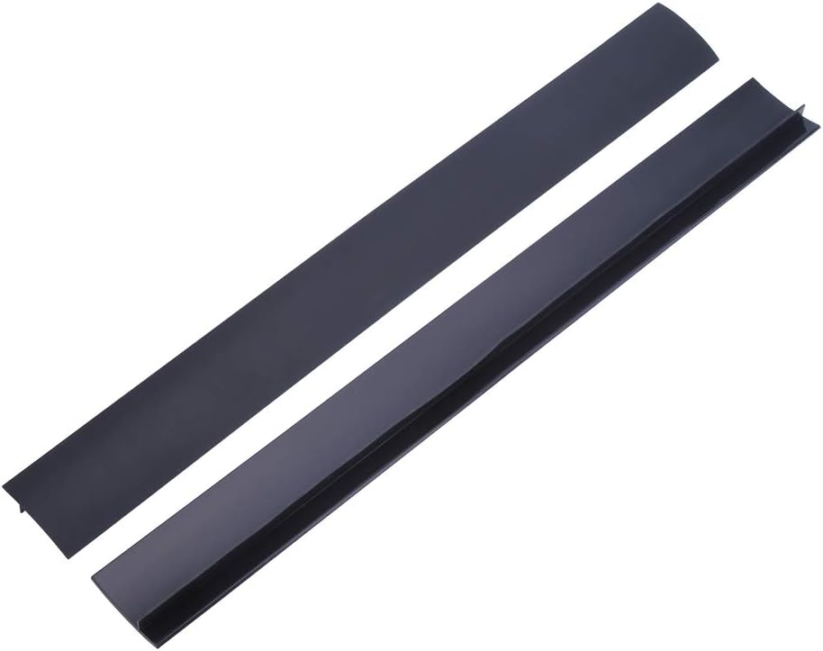 Stove Gap Covers (2 Pack), Easy to Clean Gap Fillers Between Counters and Stovetops, Oven, Washer，Furniture Easy to Install Heat Resistant, Black 25 Inches