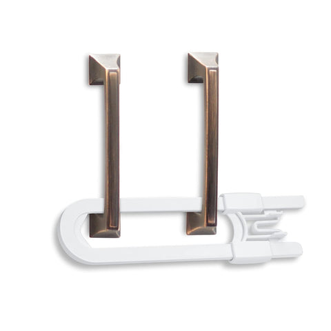 Vmaisi No Drill U-Shaped Sliding Cabinet Locks Baby Proofing, 4 Pack