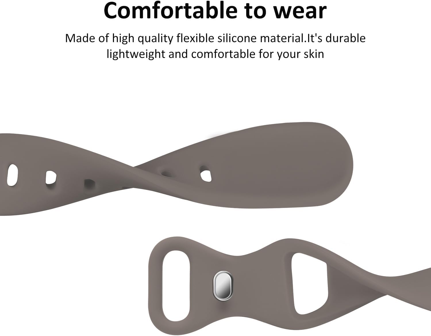 Thin Slim Band Compatible with Apple Watch 38mm 40mm 41mm 42mm 44mm 45mm 46mm 49mm, Replacement Silicone Sport Strap for iWatch Series 11/10/9/8/7/6/5/4/3/2/1 Ultra SE Women Men, Clay