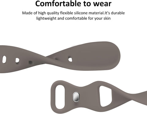 Thin Slim Band Compatible with Apple Watch 38mm 40mm 41mm 42mm 44mm 45mm 46mm 49mm, Replacement Silicone Sport Strap for iWatch Series 11/10/9/8/7/6/5/4/3/2/1 Ultra SE Women Men, Clay