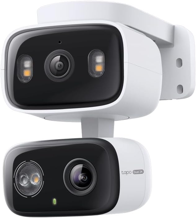Tapo 2K Indoor/Outdoor Dual Lens Pan/Tilt Wired Security Camera, C246D