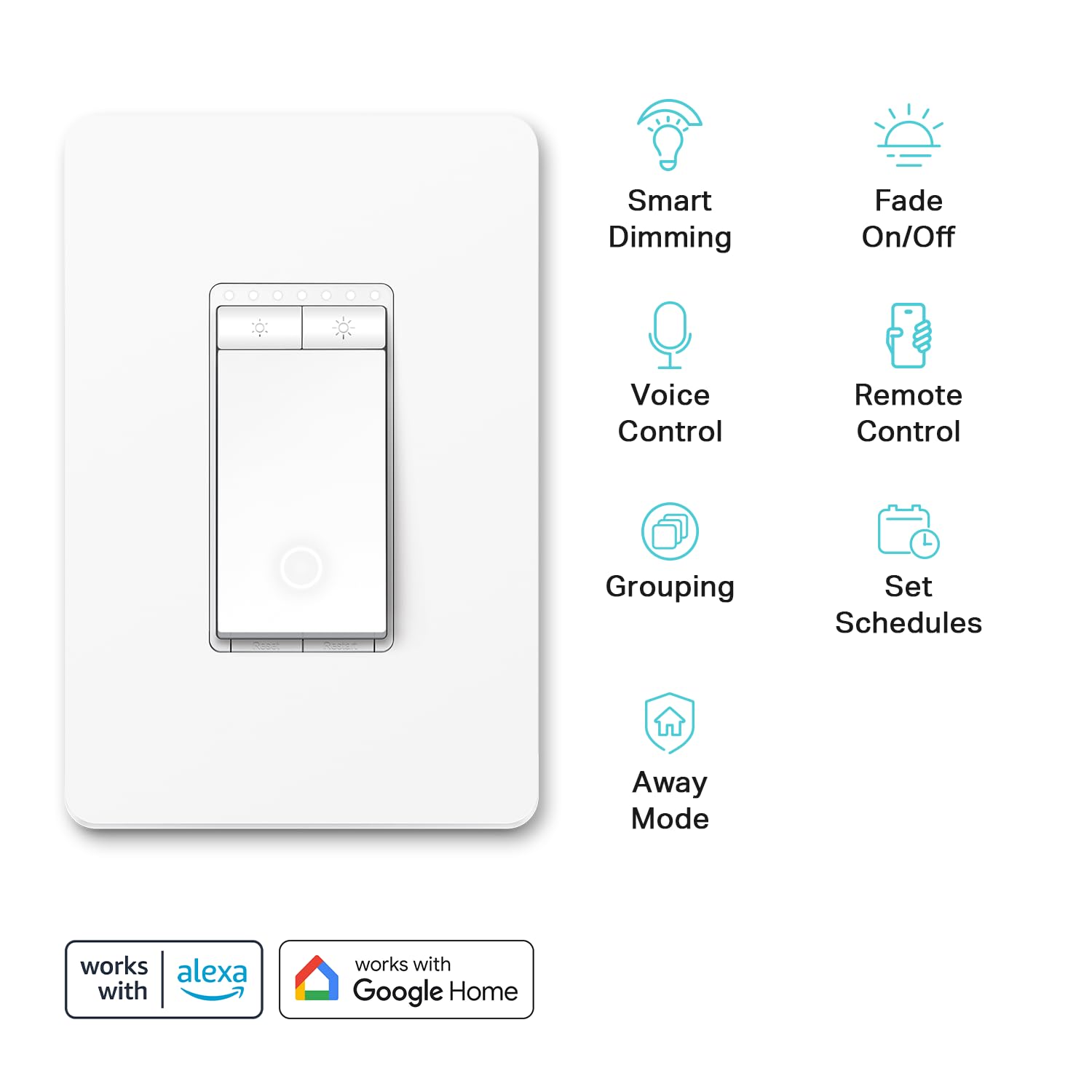 Kasa Smart Dimmer Switch HS220, Single Pole, Needs Neutral Wire
