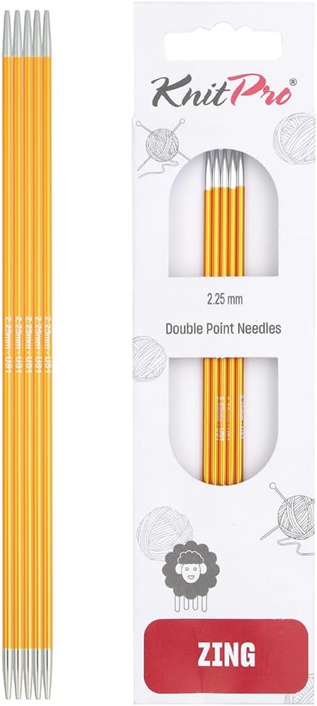 KnitPro Zing Double Pointed Needles 6" (15cm) | US Size 1 (2.25mm)