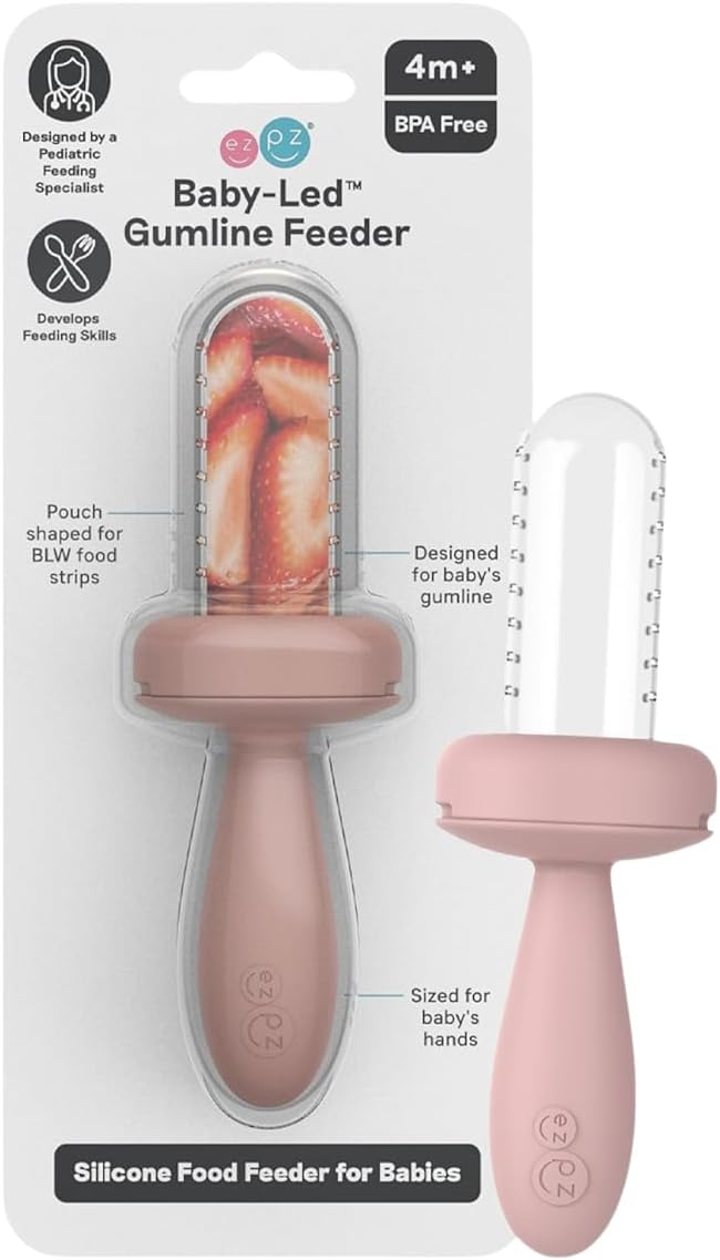 ezpz Baby-Led Gumline Feeder (Blush) - Baby Essentials - Baby-Led Weaning