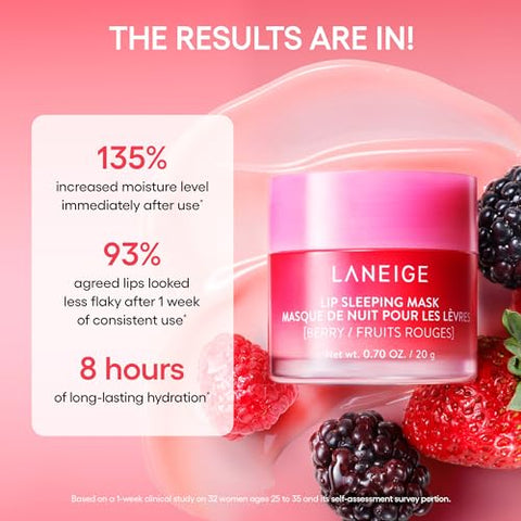 LANEIGE Lip Sleeping Mask Gummy Bear: Nourish, Hydrate, Vitamin C, Murumuru & Shea Butter, Antioxidants, Flaky, Dry Lips