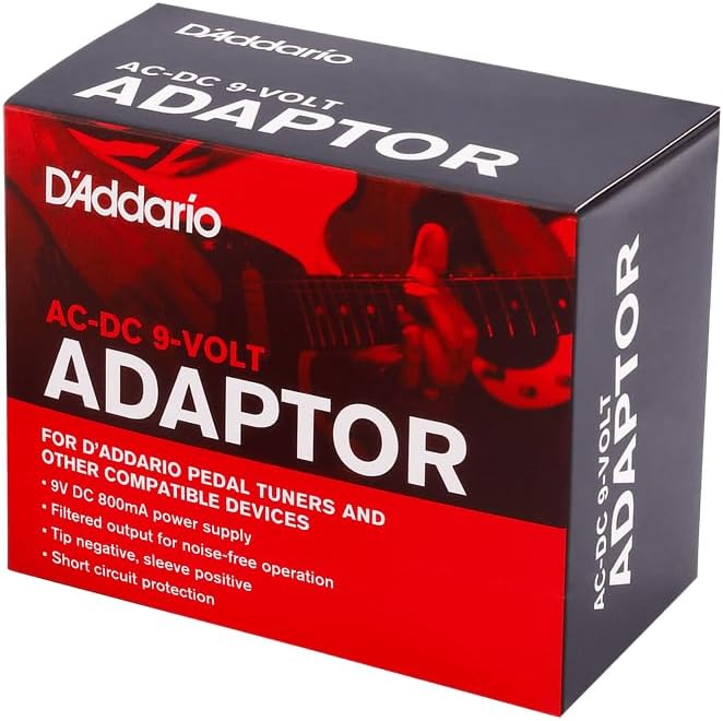 D'Addario Accessories PW-CT-9V DC Power Adapter – Pedalboard Supply - For Pedal Board and Other Devices Requiring 9V – 800mA Max Current