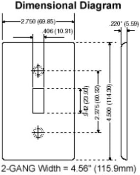 Leviton 1-Gang No Device Blank Wallplate, Standard Size, Thermoplastic Nylon, Box Mount, 80714-W, White